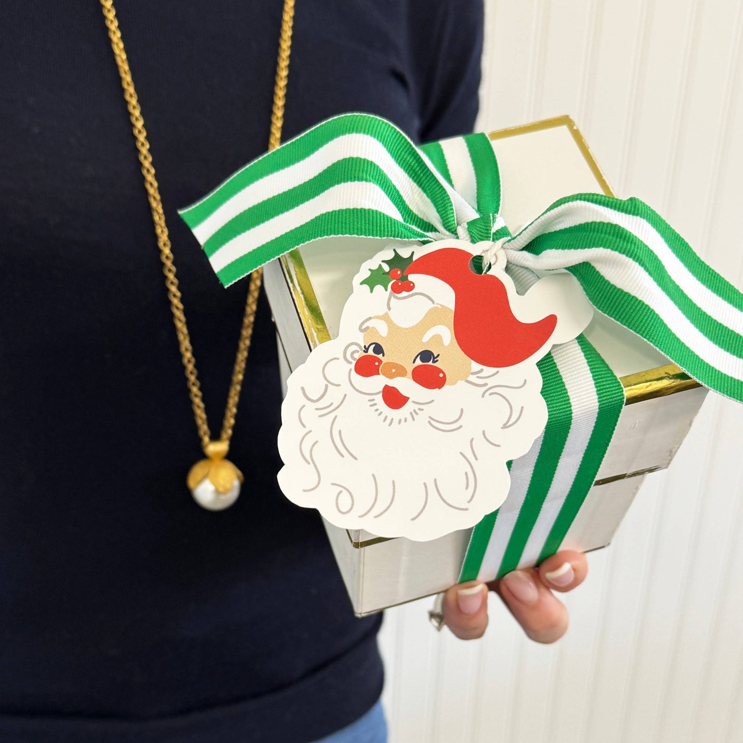 Santa Face Die-cut Gift Tags