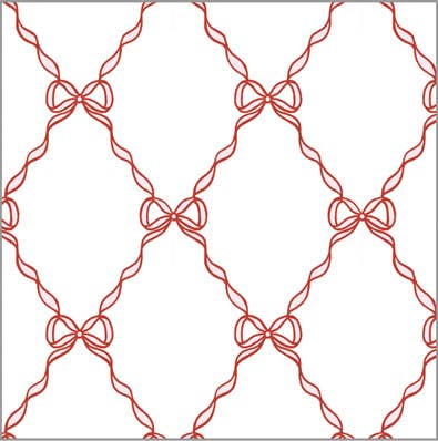 Red + Lt. Pink Bow Lattice Gift Wrap Sheets