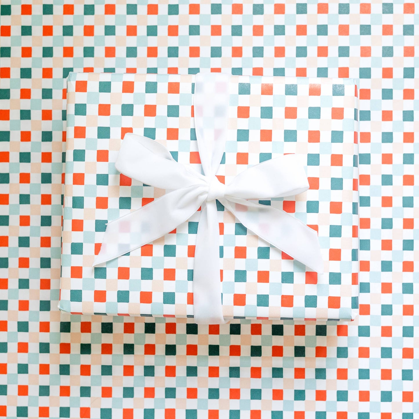 Holiday Checkered Wrapping Paper Continuous Roll